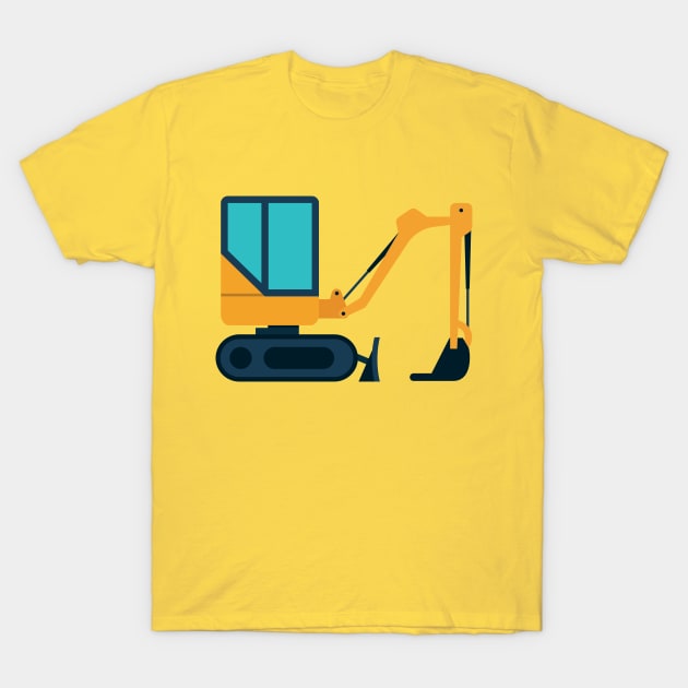 Yellow Excavator for Kids T-Shirt by vladocar